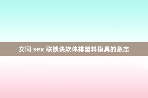 女同 sex 联锁块软体排塑料模具的意志