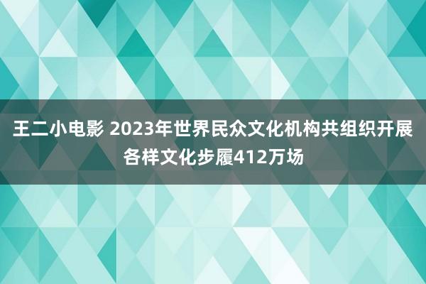 王二小电影 2023年世界民众文化机构共组织开展各样文化步履412万场