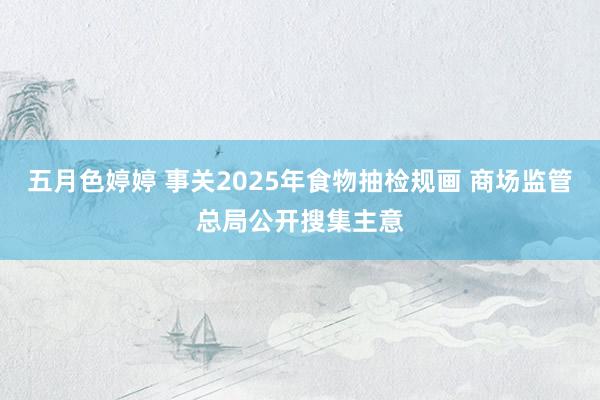 五月色婷婷 事关2025年食物抽检规画 商场监管总局公开搜集主意