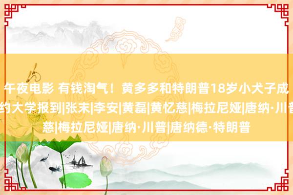 午夜电影 有钱淘气！黄多多和特朗普18岁小犬子成同届学友，去纽约大学报到|张末|李安|黄磊|黄忆慈|梅拉尼娅|唐纳·川普|唐纳德·特朗普