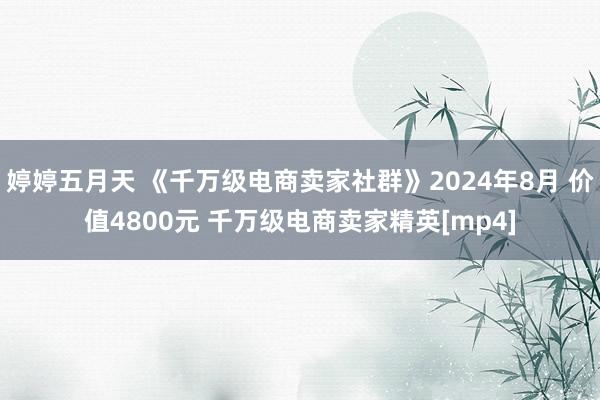 婷婷五月天 《千万级电商卖家社群》2024年8月 价值4800元 千万级电商卖家精英[mp4]